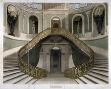 View of the staircase at Carlton House, Westminster, London, c1811. Artist: Anon
