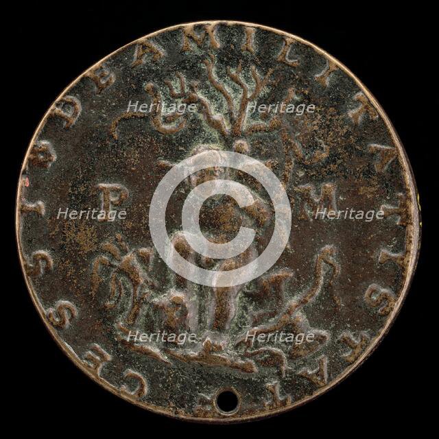 Captive Love Bound to a Tree [reverse], probably c. 1500/1530. Creator: Unknown.