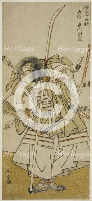 The Actor Ichikawa Danzo IV as Taira no Tomomori in the Play Yoshitsune Sembon-zakura..., c. 1777. Creator: Shunsho.