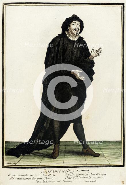 Recueil des modes de la cour de France, 'Scaramouche', between c1678 and c1693. Creator: Nicolas Bonnart.