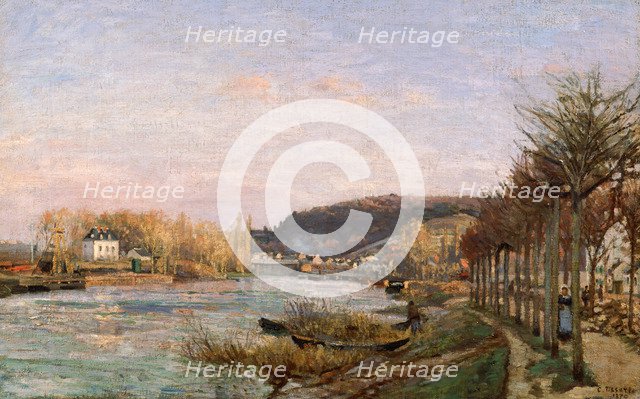 The Seine at Bougival, 1870. Artist: Pissarro, Camille (1830-1903)