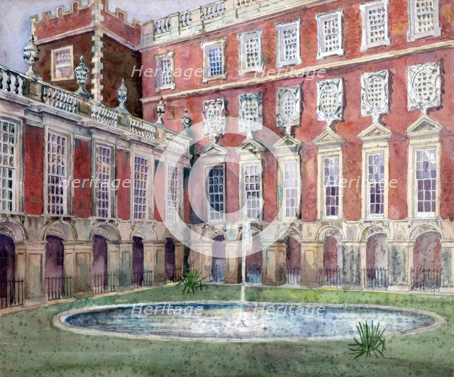 Fountain at Hampton Court Palace. Artist: Unknown.