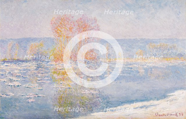 Ice drift, Bennecourt , 1893.