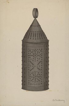 Pierced Tin Lantern, c. 1941. Creator: Edward D. Williams.