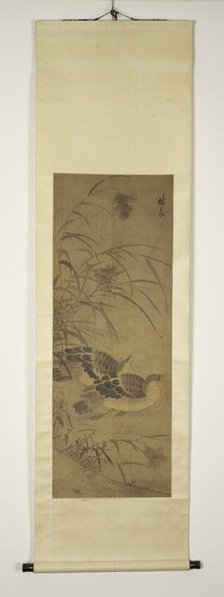Two ducks under reeds. Creator: Lin Liang.