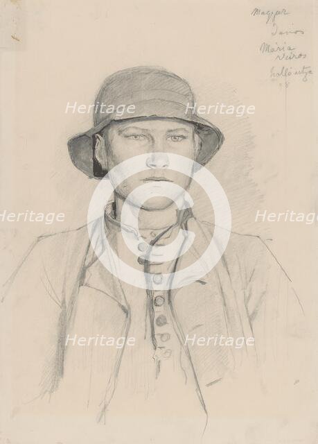 Peasant's head, around 1875-1878. Creator: Ladislav Mednyanszky.