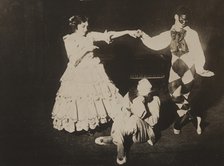 Tamara Karsavina, Vaslav Nijinsky and Adolph Bolm in the ballet Carnaval by R. Schumann.