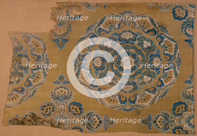 Fragment (Dress Fabric), China, Tang dynasty (A.D. 618-906), late 8th/early 9th century. Creator: Unknown.