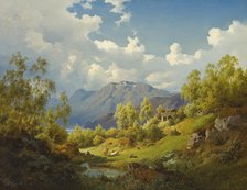 Landscape. Motif from the Numme Valley in Norway, 1850. Creator: Joachim Frich.