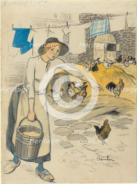 Fille de Ferme, 1896. Creator: Theophile Alexandre Steinlen.