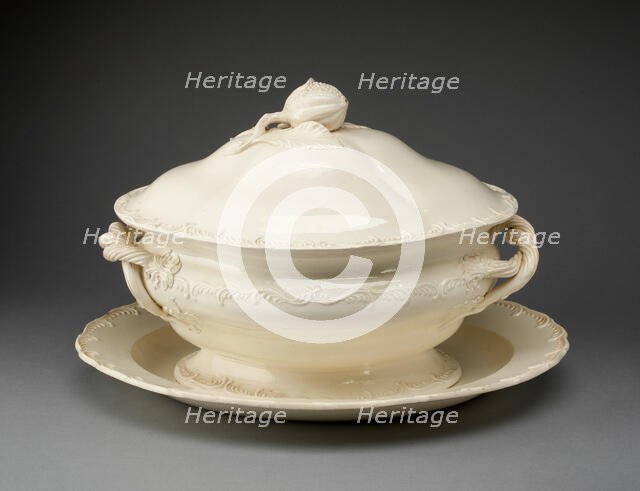Tureen and Stand, Yorkshire, 1780/90. Creator: Leeds Pottery.