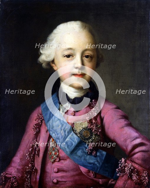 Portrait of Grand Duke Pavel Petrovich (1754-1801). Artist: Erichsen, Vigilius (1722-1782)