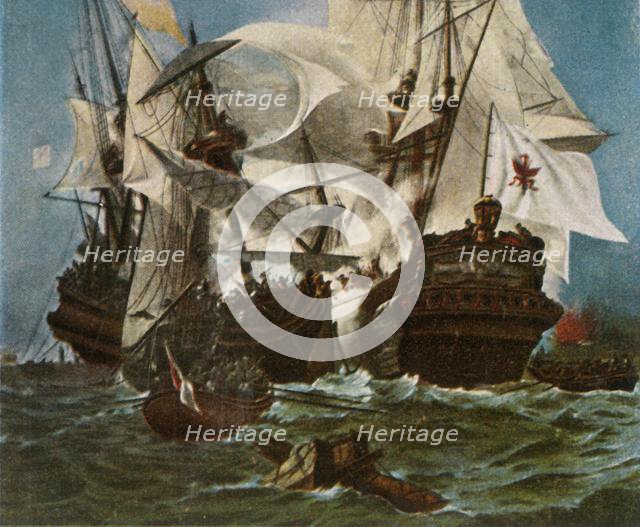 The Brandenburg naval fleet, 1680, (1936). 'Kurbrandenburgische Flotte, 1680'. Creator: Unknown.