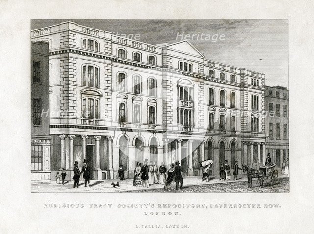 'Religious Tract Society's Repository, Paternoster Row, London', 19th century. Artist: Unknown