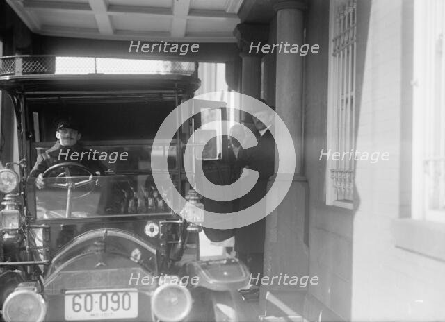 Count J.H. Von Bernstorff...Leaving German Embassy, Washington DC, 1917.  Creator: Harris & Ewing.