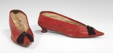 Slippers, European, 1790-1810. Creator: Unknown.