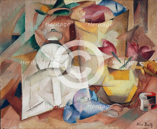 Nature morte au réveil-matin, 1913. Creator: Bailly, Alice (1872-1938).