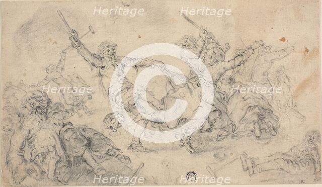 Peasants in a Brawl, n.d. Creators: Cornelis Moninckx, Adriaen van de Venne.