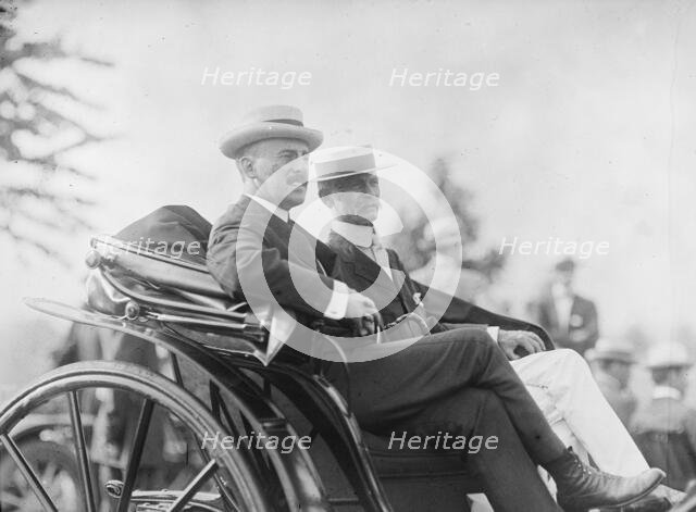 Polo - Secretary Stimson And General Crozier At Game, 1912. Creator: Harris & Ewing.