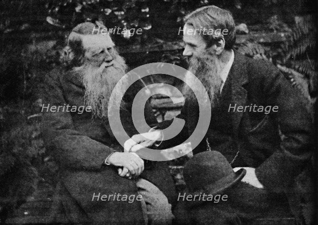 'Ruskin and Holman Hunt Enjoy a Conversation On Art',  c1925. Artist: Frederick Hollyer.