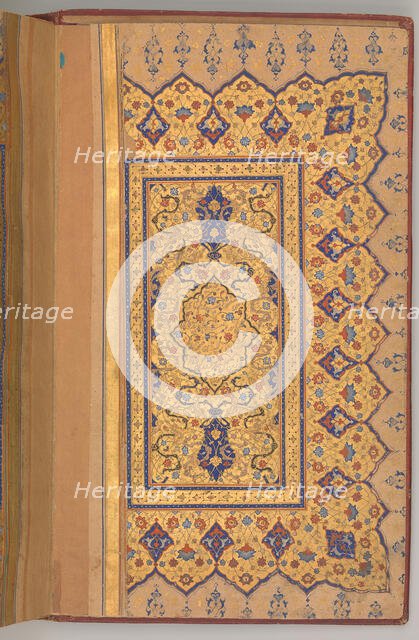 Illuminated Double Page of a Yusuf and Zulaikha of Jami, ca. 1580. Creator: Unknown.