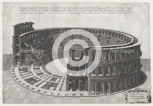Speculum Romanae Magnificentiae: Amphitheater at Verona, 1560., 1560. Creator: Anon.