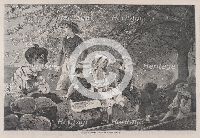 Spring Blossoms (Harper's Weekly, Vol. XIV), May 12, 1870. Creator: Unknown.