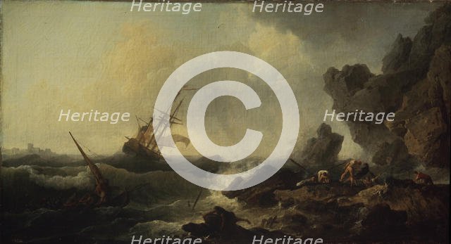 Storm at the Sea. Artist: Vernet, Claude Joseph (1714-1789)