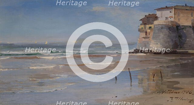 The Beach at Nettuno, 1906. Creator: Even Ulving.