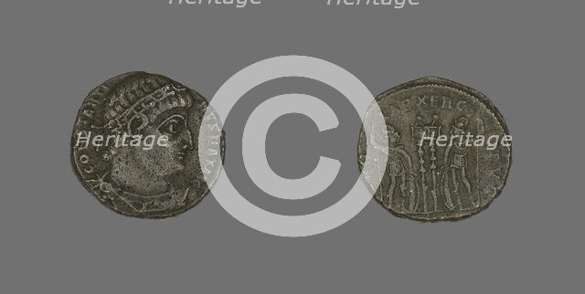 Coin Portraying Emperor Constantine I or Emperor Constantine II, 307-337. Creator: Unknown.