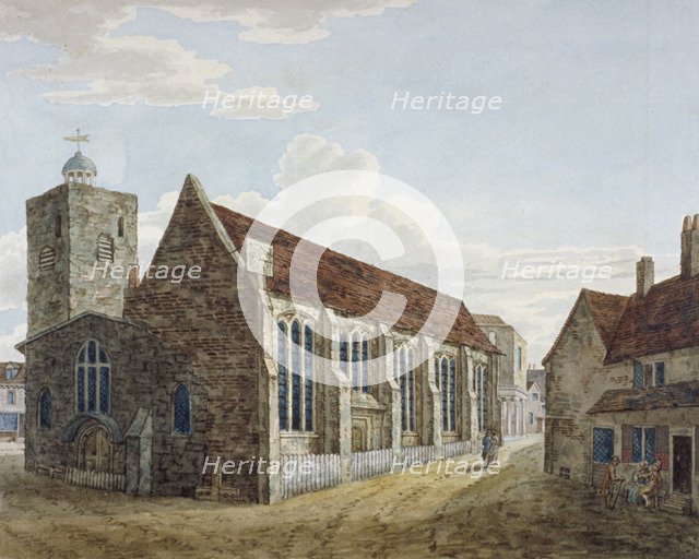 Church of St Margaret, Uxbridge, Middlesex, c1800. Artist: Anon