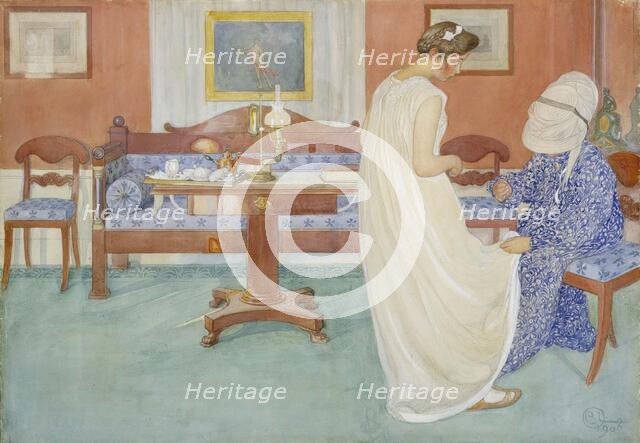The Bridesmaid, 1908. Creator: Carl Larsson.