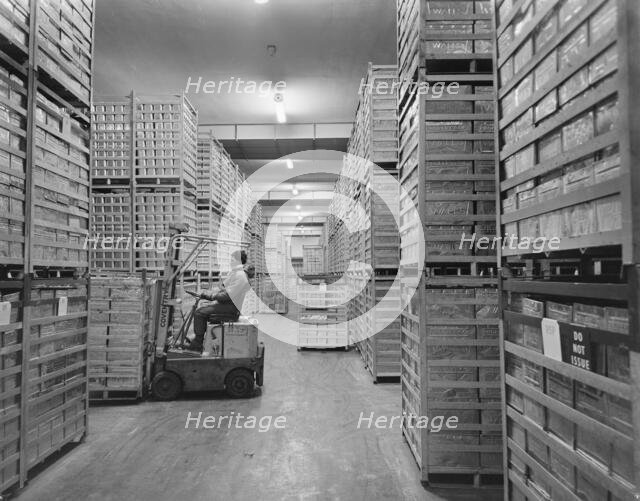 Wall's Ice Cream Factory, Gloucester, Gloucestershire, 07/12/1960. Creator: John Laing plc.