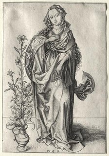 The Virgin of the Annunciation. Creator: Martin Schongauer (German, c.1450-1491).
