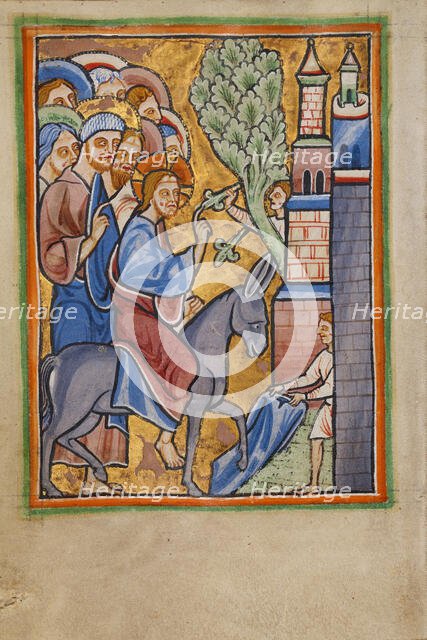 The Entry into Jerusalem, about 1190-1200. Creator: Unknown.