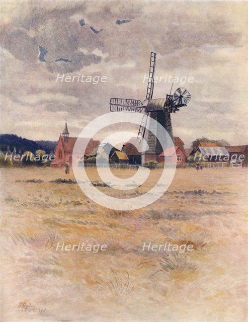 'Cranleigh Windmill', 1911, (1914). Artist: James S Ogilvy.