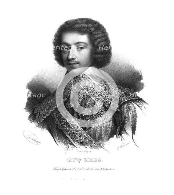 Henri Coiffier de Ruzé, Marquis of Cinq-Mars, (c1820s).  Artist: Maurin.