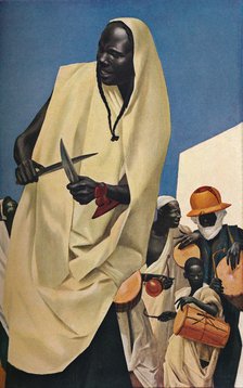 'The Kuli-Kuta Dance, Niamey', 1926. Artist: Alexandre Jacovleff.
