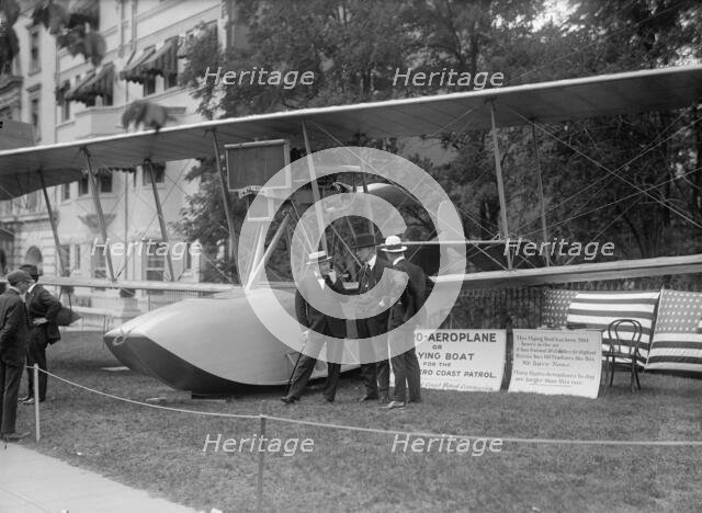 National Aero Coast Patrol Commn. - Curtiss Hydroaeroplane or Flying Boat Exhibited..., 1917. Creator: Harris & Ewing.