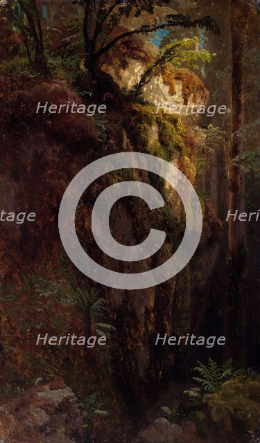 Landscape Study with a Ravine, probably 1850. Creator: Herman August Cappelen.