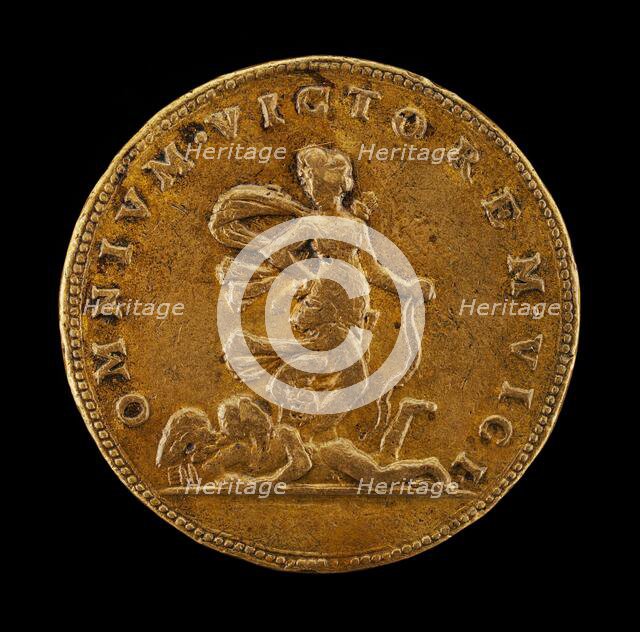 Trampling on Cupid [reverse], c. 1525. Creator: Unknown.