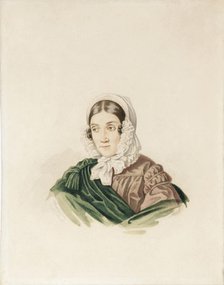 Portrait of Tatiana Petrovna Lvova (1789-1848), née Poltoratskaya, 1830s. Creator: Hampeln, Carl, von (1794-after 1880).