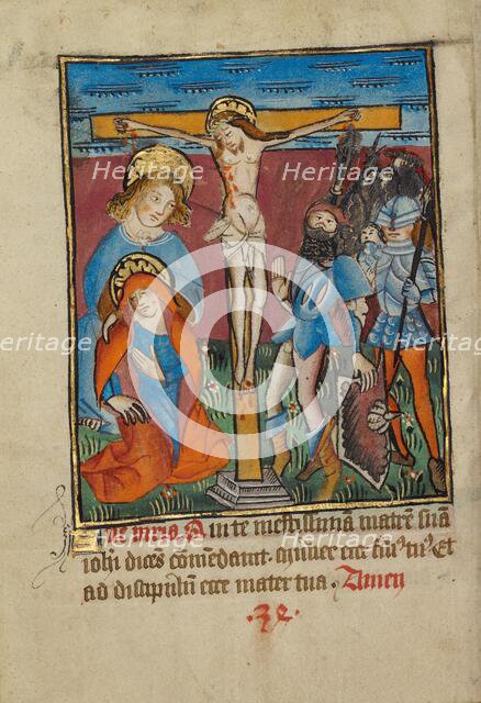 The Virgin Before the Cross; Illustrated Vita Christi, with devotional supplements, about 1480-1490. Creator: Unknown.