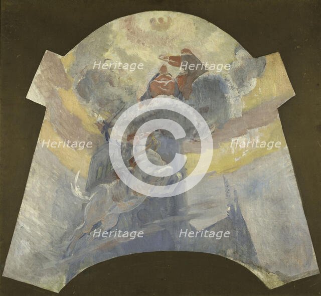 La Mystique, esquisse de la composition d'ensemble, c.1908. Creator: Paul Albert Besnard.