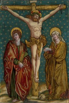 Crucifixion of Christ, with the Virgin and St John, c.1535-c.1540. Creator: Anon.