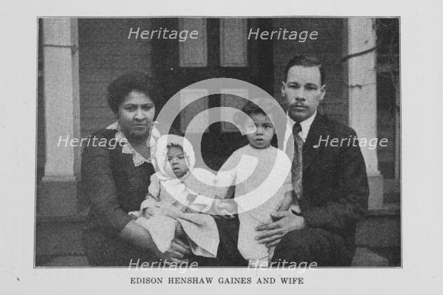 Edison Henshaw Gaines and wife, 1921. Creator: Unknown.