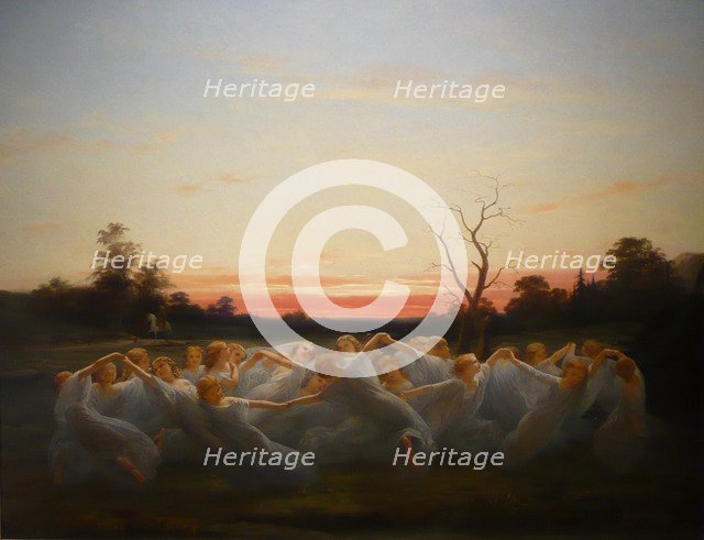 Meadow Elves (The fairies of meadow). Artist: Blommér, Nils Jakob (1816-1853)