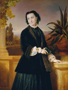 Auguste Engerth, the artist's wife, 1851. Creator: Eduard von Engerth.