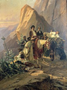 'Memories of the trip from Paris to Cadiz - Alexandre Dumas (Pere) in Spain', 1830. Artist: Pierre Francois Eugene Giraud