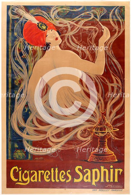 Cigarettes Saphir , 1910. Creator: Stephano (active 1910-1920s).
